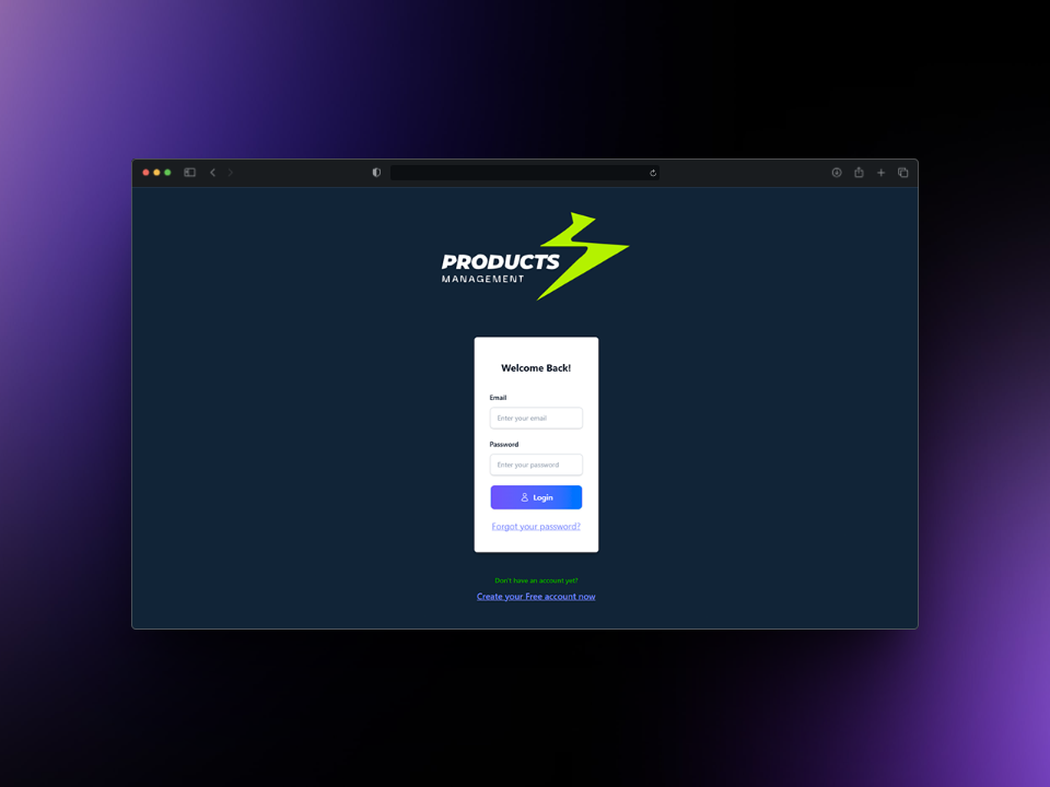 Aplicación web de gestión de productos. MERN stack